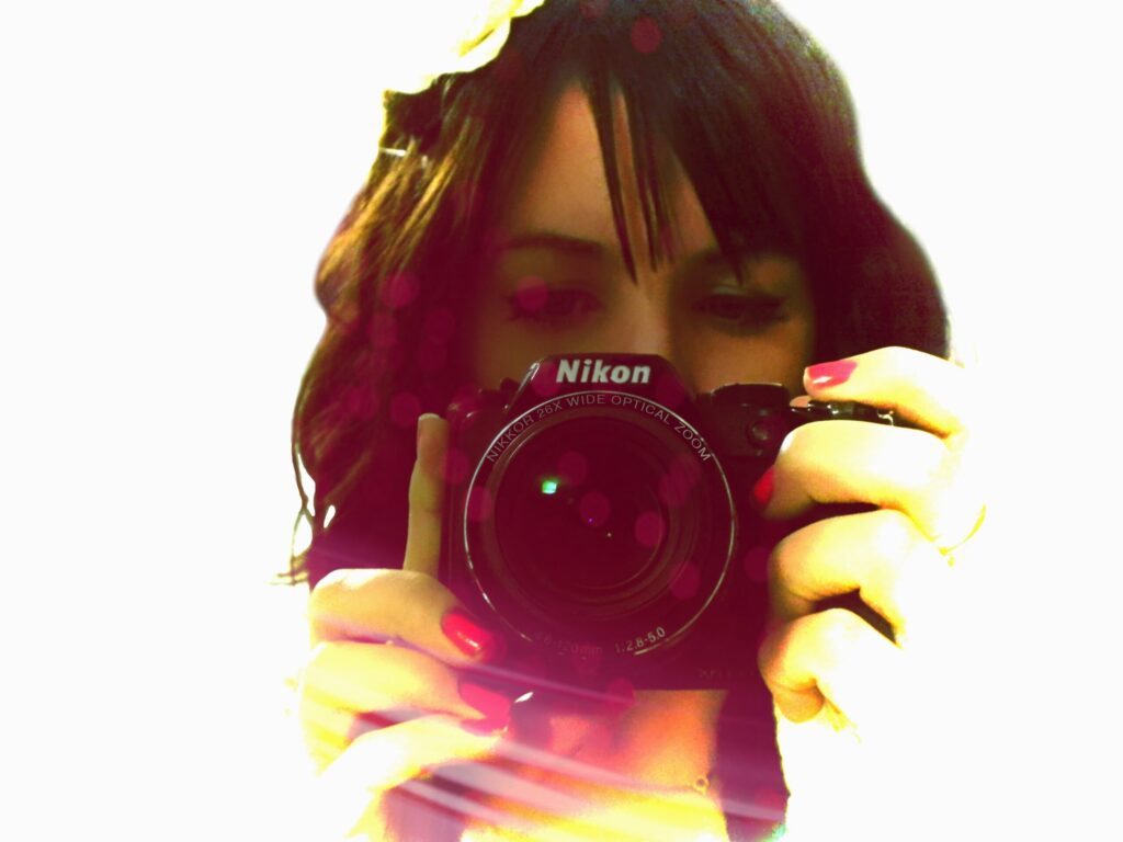 A selfie using my first 'proper' Nikon camera.